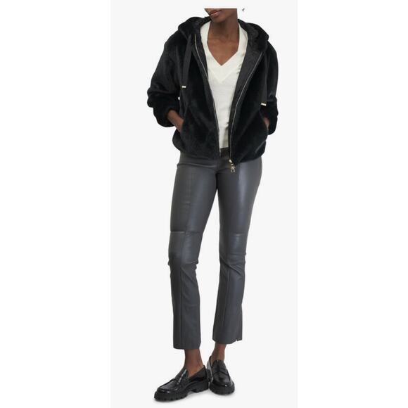 TWP Skinny Love Stretch Leather Pant in Black Oyster 2 - Picture 1 of 6
